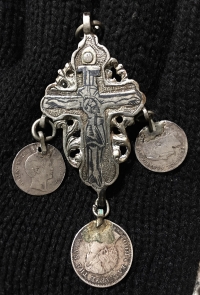 Old Silver Handmade Cross 