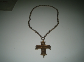Greek old brass Cross 
