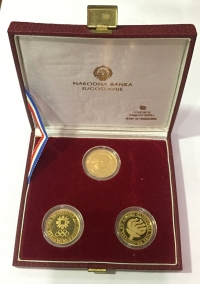 YUGOSLAVIA Set (3) Gold Olympic Coins Proof
