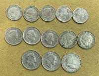 ΕΛΒΕΤΙΑ 13 Διαφορετικά κέρματα των 5.10 και 20 Rappen