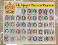 Sheet of Kings and Queens of England 