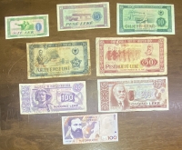 ALBANIA 8 Different notes F-VF