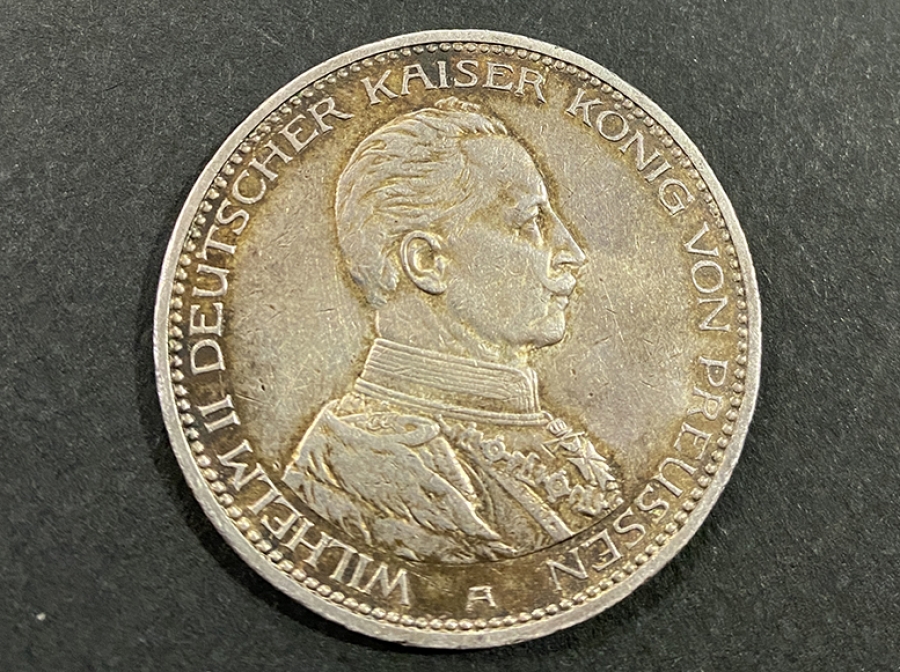 GERMANY (PRUSSIA) 5 MARK 1913 XF/AU