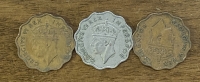 CYPRUS 3 X Piastres 1938,4,46 VF