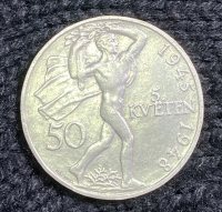 CZECHOSLOVAKIA 50 Korun 1948 AU