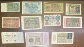 ΓΕΡΜΑΝΙΑ 11 διαφορετικά Χαρτονομίσματα πριν το 1930 