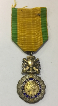 FRANCE Silver Medal Valeur and Discipline 1870