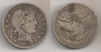 USA 1/2 Dollar 1893 F+
