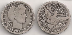 USA 1 Quarter 1904O VG