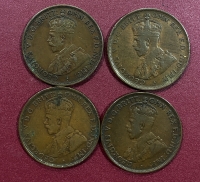 AUSTRALLIA Lot Of 4 Different Penny -(1913-1917-1919-1921) VF-XF