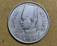 EGYPT 20 Piastre FAROUK 1937 AXF 