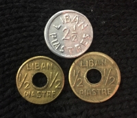 LEBANON 1/2 Piastre x 2 and 2,5 Piastre 1941 VF