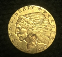USA 2 1/2 Dollar 1927 VF