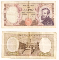 ITALY 10000 Lire 1962-73 VF