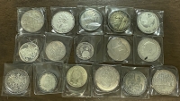  Collection of 16 large silver medals