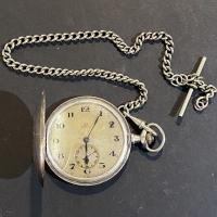 Silver Pocket Watch OMEGA Working 50 mm 