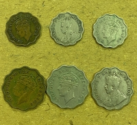 ΚΥΠΡΟΣ 6 Διαφορετικά νομίσματα 1934-1944