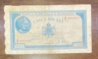 ROMANIA 5.000 Lei 1946 VF