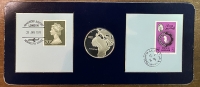 ΑΓΓΛΙΑ   Ασημένιο Μετάλλιο για την Πρώτη πτήση του Κονκόρ από Λονδίνο σε Μπαχρέην μαζί με τα αντίστοιχα γραμ/μα 1976 