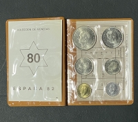 ΙΣΠΑΝΙΑ Σετ (6) νομίσματα 1980 UNC Στο φακελάκι της