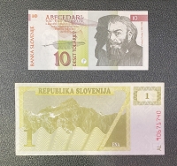 ΣΛΟΒΕΝΙΑ 2 Χαρτονομίσματα UNC