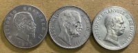 ITALY 3 X 5 Lire COPY  1873, 1901,1914