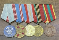 RUSSIA Bar of 5 Medals WWII