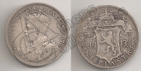 CYPRUS 9 Piastre 1913 F