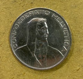 ΕΛΒΕΤΙΑ 5 Franc 1925 XF