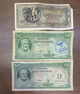 3  Notes with Fake Stamps
