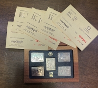 Κασετίνα επίσημη των ΕΛΤΑ με 5 ασημένια γραμματόσημα 1982 για τους Πανευρωπαικούς Αγώνες