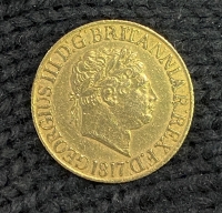 GR. BRITAIN Sovereign 1817 XF/AU