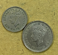 CYPRUS 1 + 2 Shilling 1949 XF+