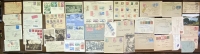 Συλλογή με 34  πολύ παλιούς φακέλους (πριν το 1940 ) κάρτες, φιλοτελικά, σφραγίδες, αποκόμματα κλπ