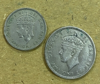 CYPRUS 1 + 2 Shillings 1947 XF+