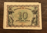10 Drachmas 1944 UNC