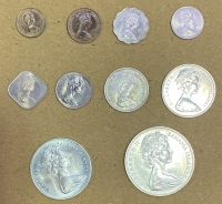ΜΠΑΧΑΜΕΣ πλήρες σετ 1966 10 νομίσματα ακυκλοφόρητα (τα 4 ασημένια)