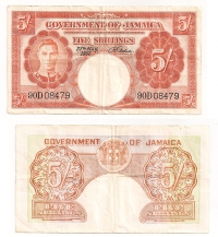 ΤΖΑΜΑΪΚΑ 5 Σελίνια 1957 VF++