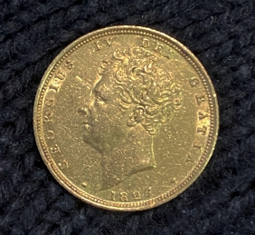 GR. BRITAIN Sovereign 1827 AU