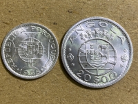 ANGOLA (Portuguese) 10 and 20 Escudos 1955 and 1952