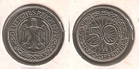GERMANY 50 Reichspfennig 1929A UNC
