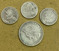 PANAMA 4 Silver Coins VF/XF