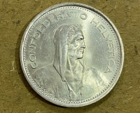 SWITZERLAND  5 Franc 1969 UNC