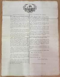 Old Document 1809 Corfu