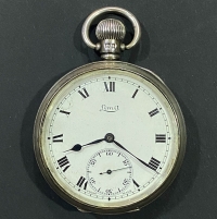 Silver Pocket Watch 50 mm Limit Swiss Made Working 
