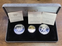 1996 set (3) Coins Olympic Boxed