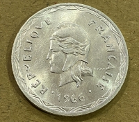 ΒΑΝΟΥΑΤΟΥ ( ΓΑΛΛΙΚΗ ΚΤΗΣΗ) 100 Φράγκα 1966 UNC