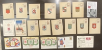 LUXEMBOURG 1936/45 20 Cards with Commemoratives stamps