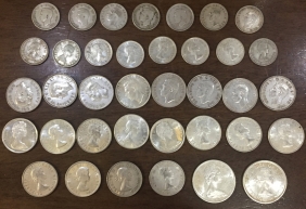 CANADA Collection 36 Different Silver Coins 1940-1965