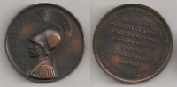 Χάλκινο μετάλλιο με τον Θεμιστοκλή χαράκτη Νικολά 55 χιλ